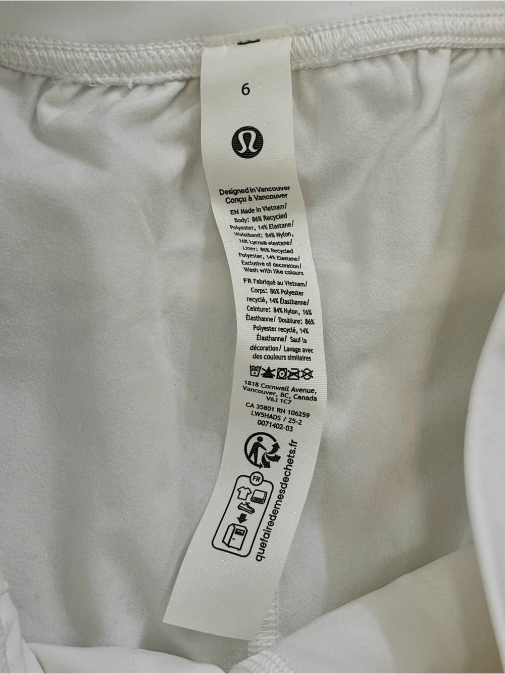 Lululemon Women’s Adapted State Perforated HR Jogger - Size 6 - White